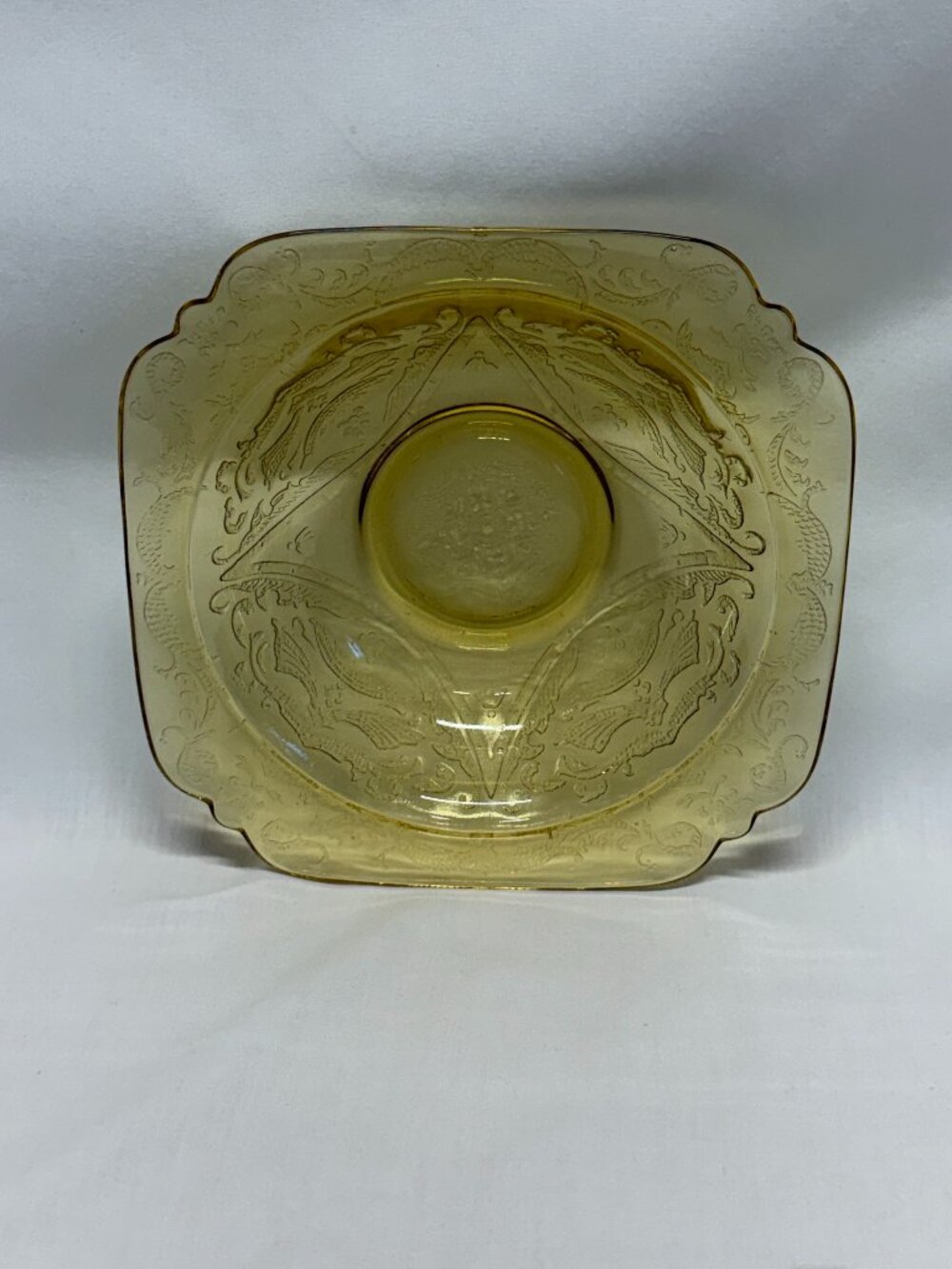 Vintage Federal Glass Madrid Soup Cereal Rim Bowl Yellow Amber 7" 1930's